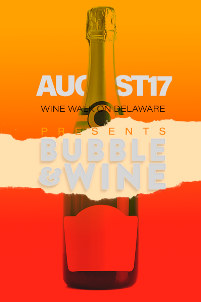 August Wine Walk - Bubble and Wine Poster